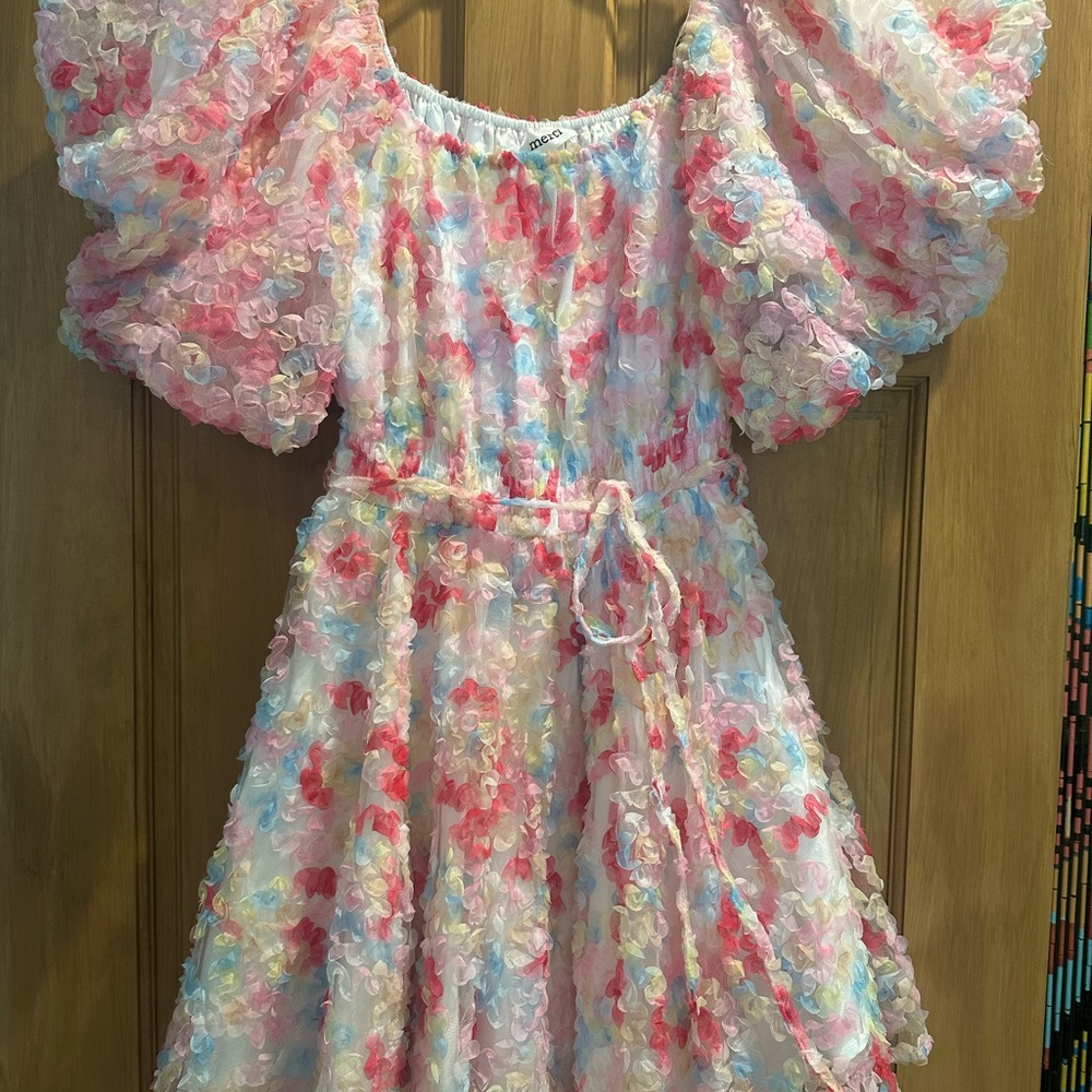 Enmerci Organized Mesh Flared Mini dress